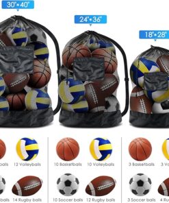 Alternative view of Large Sports Ball Bag Mesh Socce Ball Bag