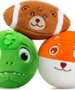 3 Pack Soft Sports Balls for Toddlers 1-3, Inflatable Plush Baby Balls Set for Kids 3-5