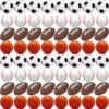 60 Pieces Sports Stress Balls for Kids Mini Footballs Ball, Soccer, Basketball, Baseball Foam Squeeze Stress Balls